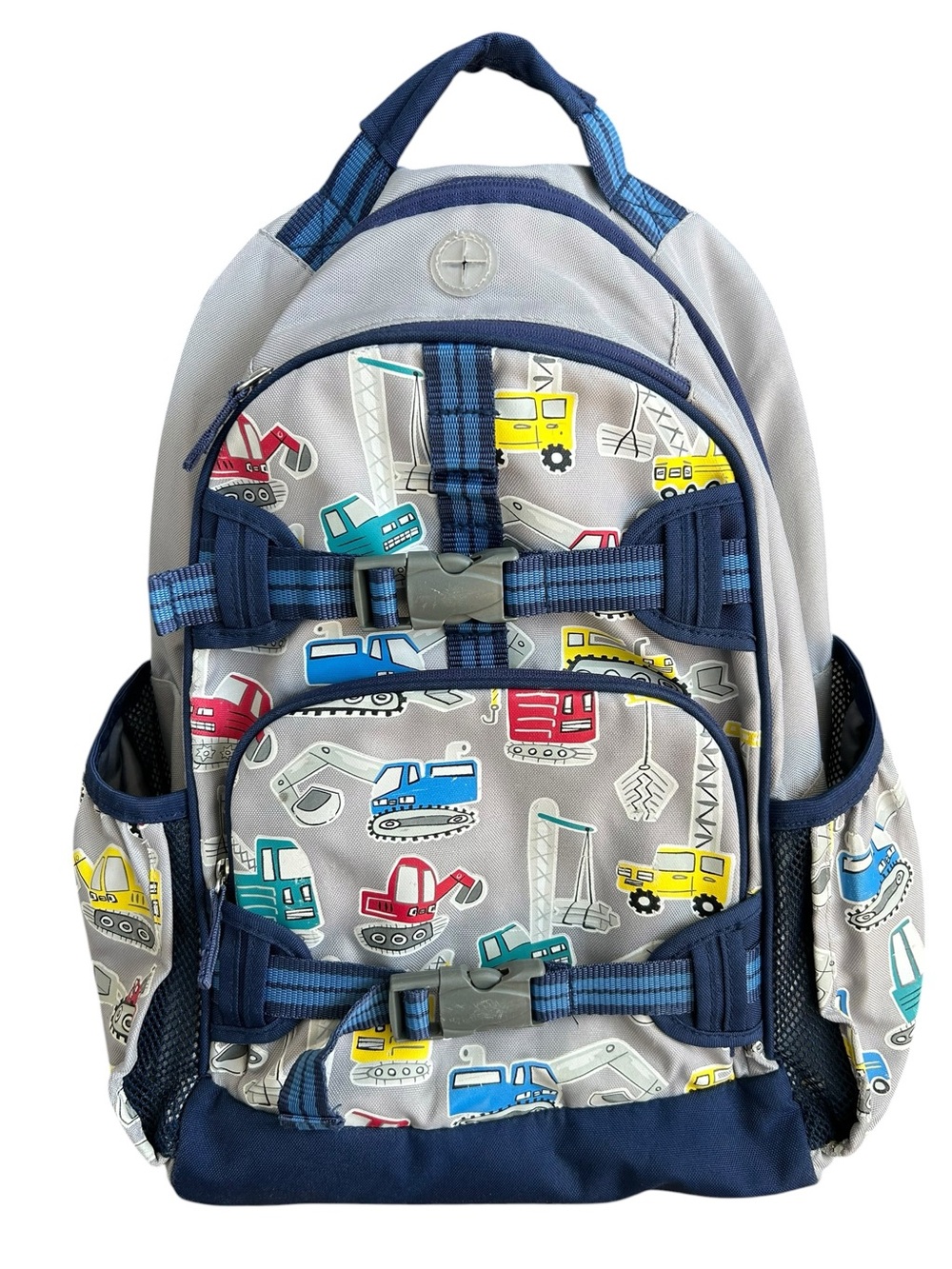 Pottery Barn Kids Construction Backpack - Blue, Yellow, Red Mackenzie Gray